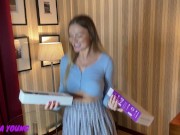 Preview 1 of Stepsister got a squirt from a birthday gift