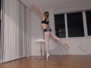 Preview 1 of Blonde Ballet Dancer Gets Topless & Dances on CamSoda
