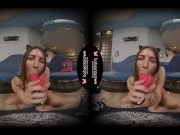 Preview 5 of Solo gal with big tits, Paulina Soul masturbates, in VR