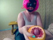 Preview 4 of Milf sucked and brought to orgasm using grapefruit technique