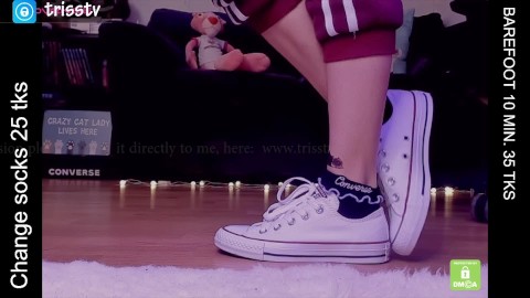 Chaturberen met mijn nieuwe blanke Converse alle Star | Triss2020 op Chaturbate