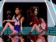Preview 3 of [MMD] GIRL'S DAY - SOMETHING Tifa Aerith FF7 Remake Uncensored 3D Erotic Dance
