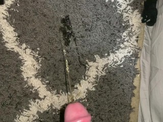 Rjohnson1226- Naughty pee on my bedroom floor makes me SUPER horny so I had to cum!!
