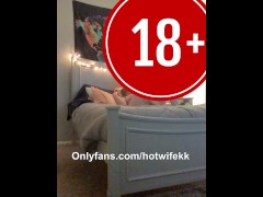 Wife fucks a cheating married man from reddit while husband hides in the closet - creampie finish 