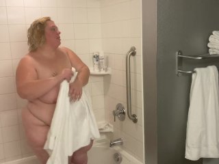 big ass, pierced, ssbbw, showering