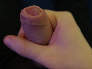 Pulling Foreskin Down On my HARD Uncircumcised Cock!