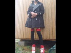 Playing with my cock out in the cold - Screenshot 1 of 16 - Petite