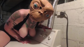 ET FINDING THE DRYER AND HUMPING IT