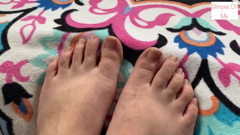 chilling, caring of woman's feet, dirt removal, Part1 - Glimpseofme