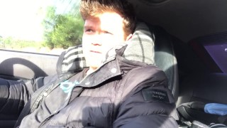 Wanking Straight British Father In Car
