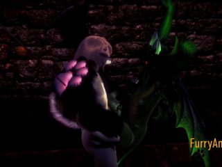 Furry Yaoi - Dragon fucked on sex swing by dog