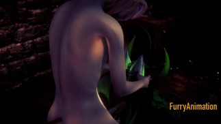 Пушистый Яой - Дракон делает минет Псу и кончает ему в рот