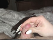 Preview 5 of I help him to get his little cock to cum *unbelievable amount of cum*