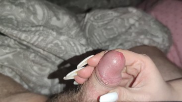 I help him to get his little cock to cum *unbelievable amount of cum*