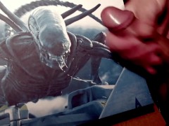 Cum with me on Alien photo - facial, alien vs predator, UFO