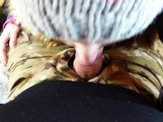 Preview 3 of sex on a winter forest day, blowjob, and doggystyle, forest and fucking outside