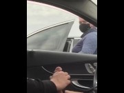 Preview 2 of Caught Masturbating public dick flash. Phone died but she rolled her window down and said nice cock