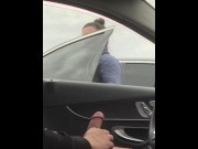 Preview 4 of Caught Masturbating public dick flash. Phone died but she rolled her window down and said nice cock