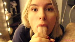Amazing blowjob after shower and quick fuck - MiraDavid