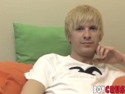 Preview 3 of Blond twink gay Liam Summers cums while jerking off solo