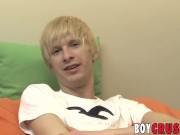 Preview 5 of Blond twink gay Liam Summers cums while jerking off solo