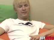 Preview 6 of Blond twink gay Liam Summers cums while jerking off solo