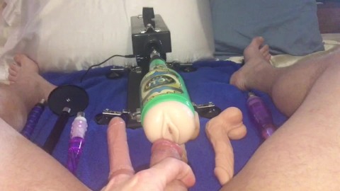 POV of My First time using my new HISMITH Fuck Machine, loud moaning & intense Cumming at end.