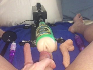 POV of my first Time using my new HISMITH Fuck Machine, Loud Moaning & Intense Cumming at End.