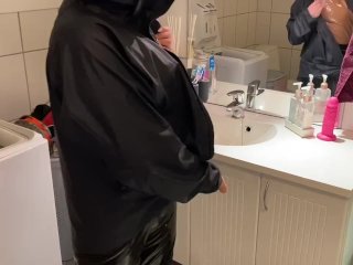 Amateur Trying on Leather Jacket and Raincoats Haul - Why Girls Take SoLong to Get_Ready