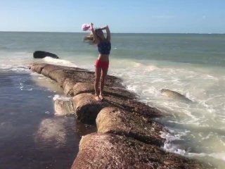 Public flash, footfetish, golden shower