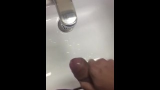 jerking off in bathroom at work