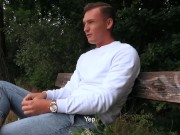 Preview 2 of Czech Hunter 547 - Straight Czech Dude’s First Gay Experience Is In The Forest