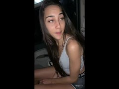 Video BELLA SKIES horny Latina teen cum dripping car sex and sloppy head 