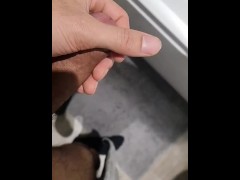 Stroking my hard girthy cock in slow motion