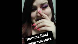 Mean Italian girl laughing at your tiny dick: an sph video