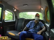 Preview 3 of Female Fake Taxi Billie Star fucks a lucky male nurse in her taxi