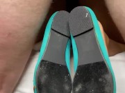 Preview 1 of Black Girl Fucks with Her Shoes on Until they Expose Her Black Feet