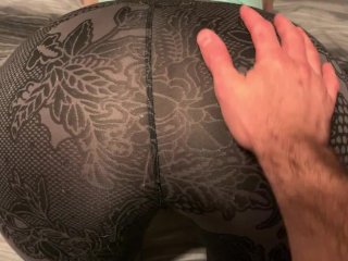 booty, touching pussy, stepsister, leggings