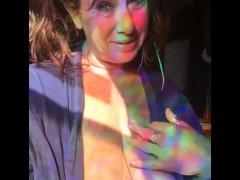 Slow breathing, heartbeat, good morning playing with nipples and natural breasts. Sunlight, rainbows