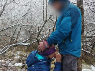 Public Blowjob And CumSwallow Near The_Mountain River