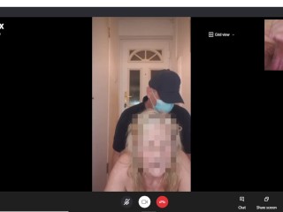 HOT Mature MILF Blows & Shags Pizza Man, While on Skype Call to hubby!British Amateur_Cuckold x