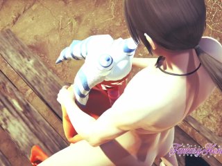 Star Wars Hentai - Ahsoka Boojob While Sucking AndGets Cum In Her_Mouth