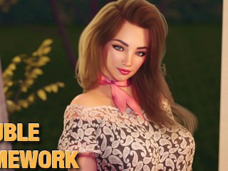 pc porn games, double homework, 3dcg, babe