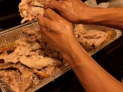 Cooking with Ash Steele - Making turkey tacos from a whole turkey!!