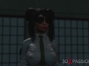 Preview 1 of Rough sex in prison! Harley Quinn fucks hard a female prison guard