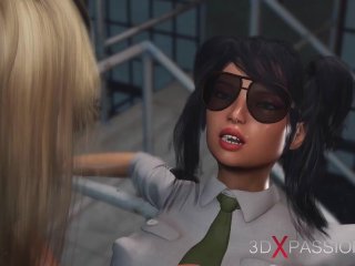 Rough sex in prison! HarleyQuinn fucks hard a_female prison guard