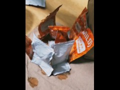 Hot sexy slappy packet in gangbang gets facial and creampied by multiple sloppy packets