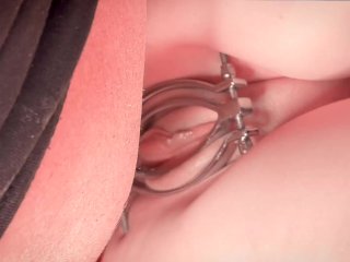 Metal Clamped Fucked in the Ass_Teenpussy of Pleasure - Extreme CloseUp