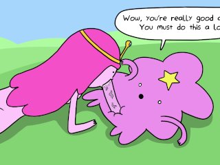 Princess Bubblegum Fucks Lumpy Space Princess's Hidden Cock - Adventure Time Porn