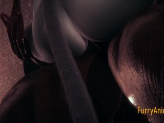 Furry Hentai - Beast and Black Cat having wild_sex end_crempie